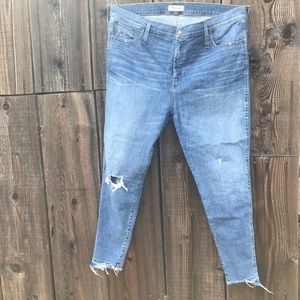 Madewell High Rise Skinny Distressed Jeans 35